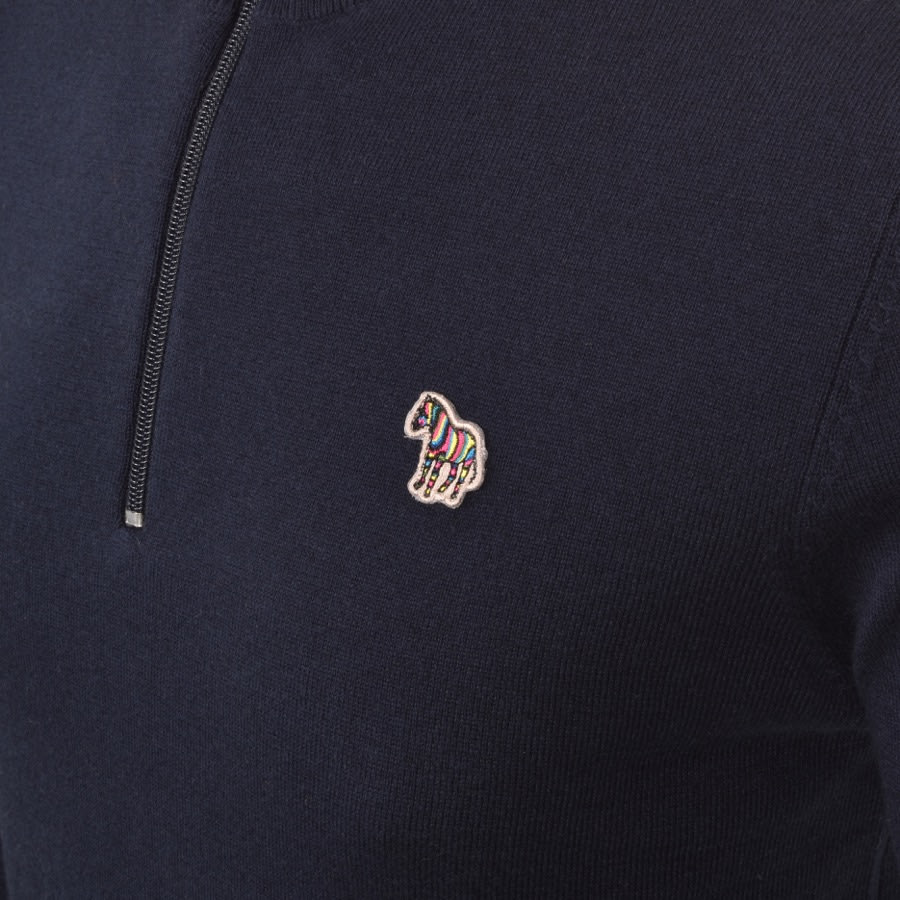 Alternative Image for ProductPS By Paul Smith Half Zip Knit Jumper Navy3